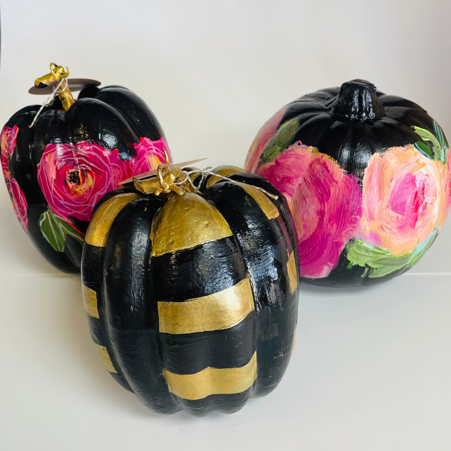 Pumpkins Hand Painted - Tangled Garden Art_