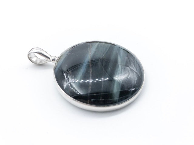 Blue Tiger Iron Pendant Necklace Megankyle_