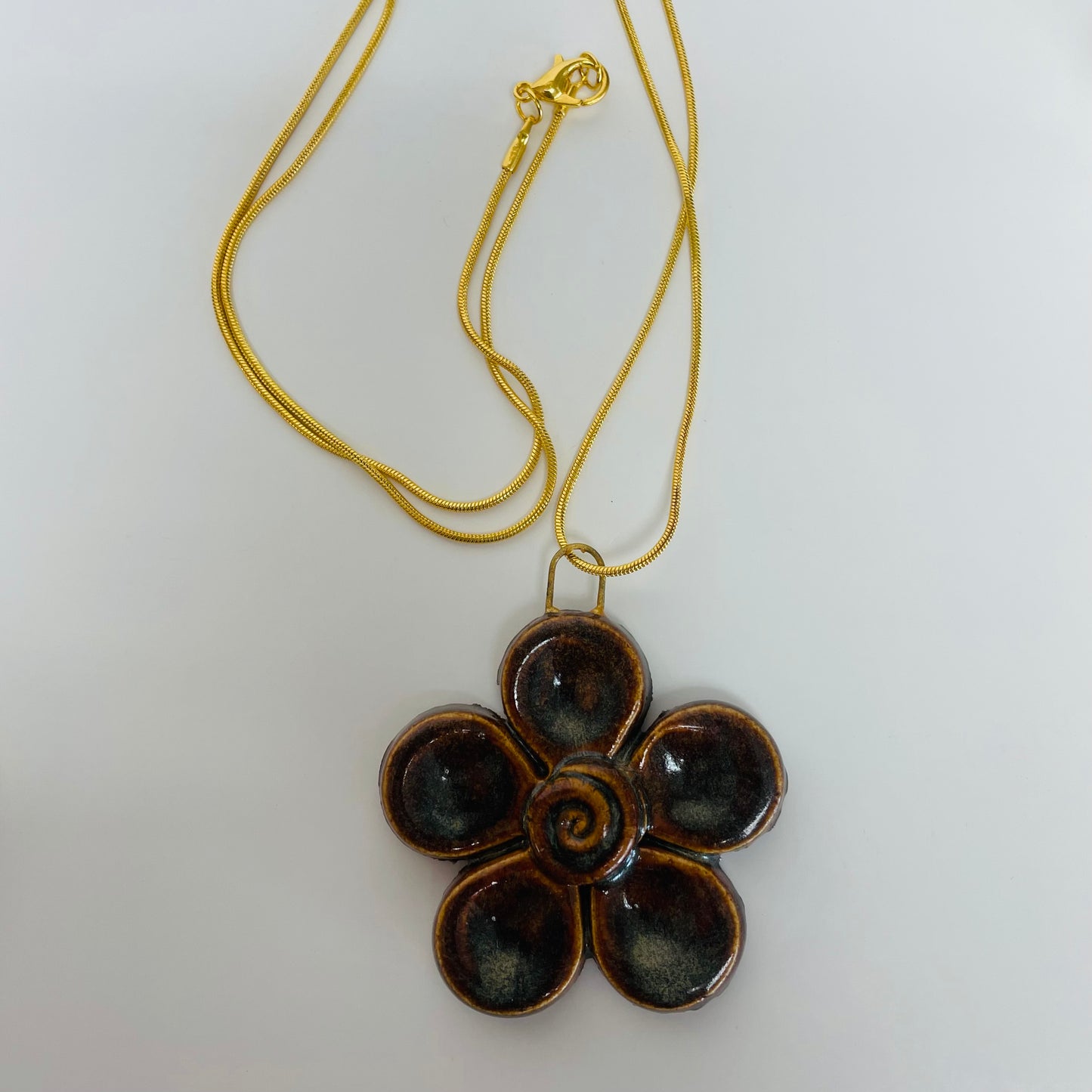 Necklace with Ceramic Pendant - Playful Potter_