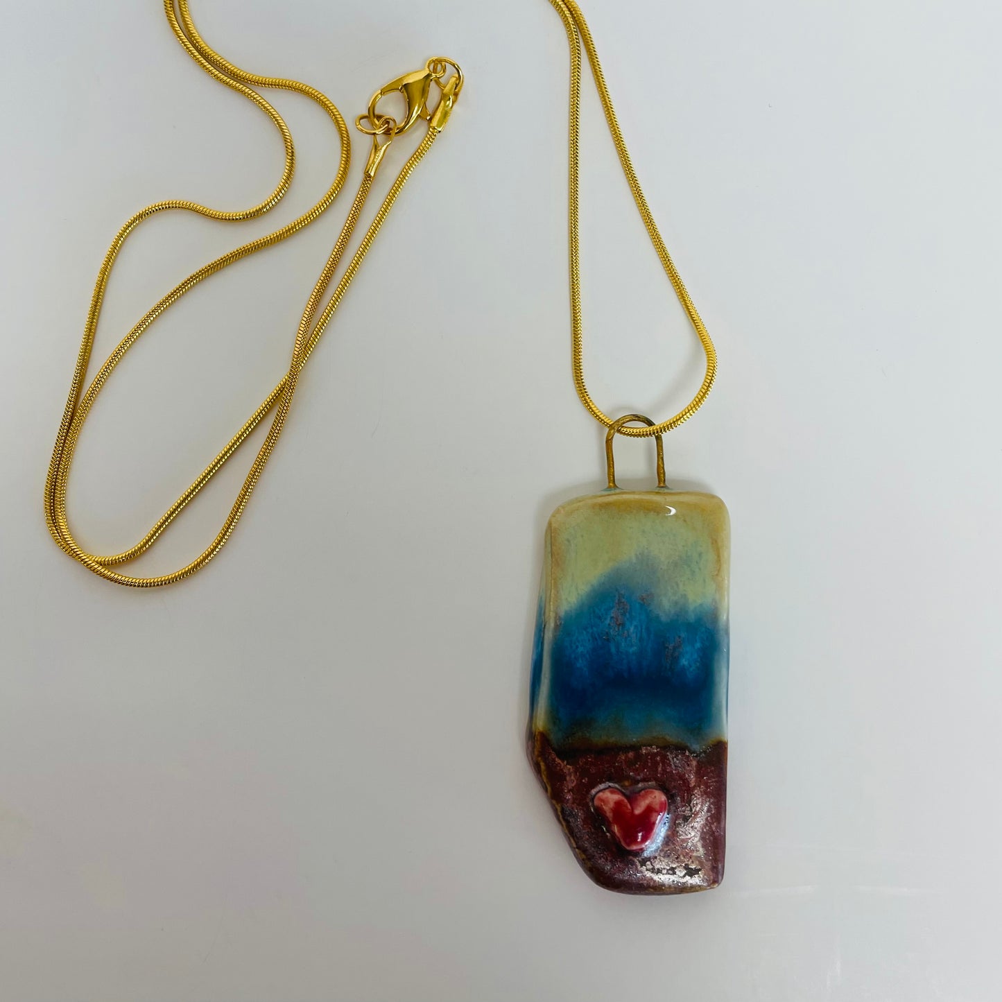 Necklace with Ceramic Pendant - Playful Potter_