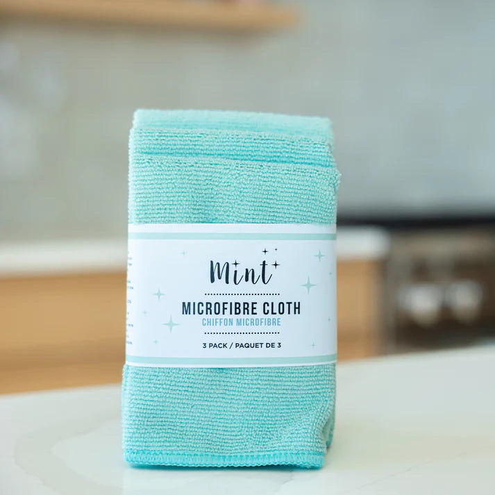 Mint Microfibre Cloths (pack of 3)