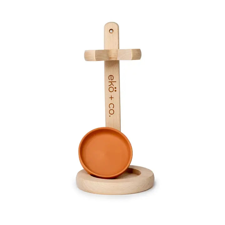 Toilet Brush with Wooden Stand