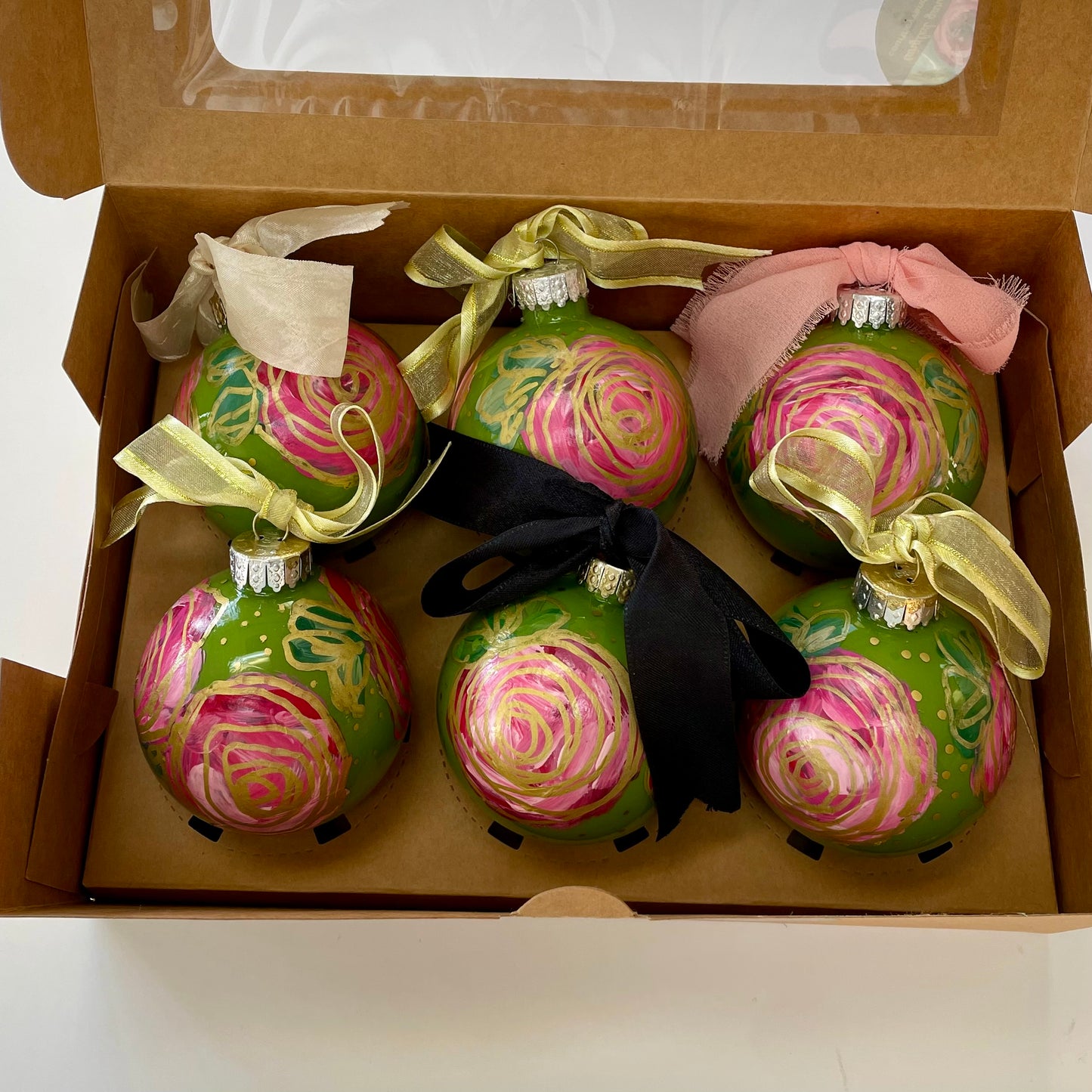 Glass Hand Painted Christmas Ornaments_