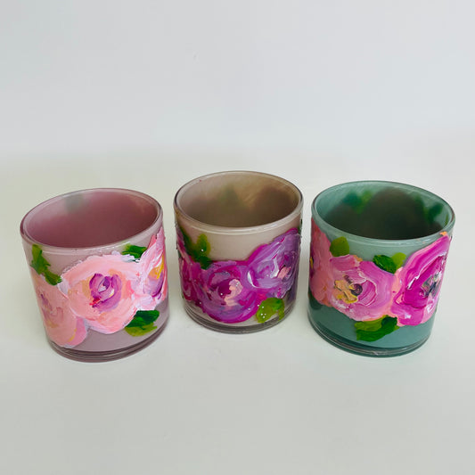 Glass Votives - Tangled garden Art_