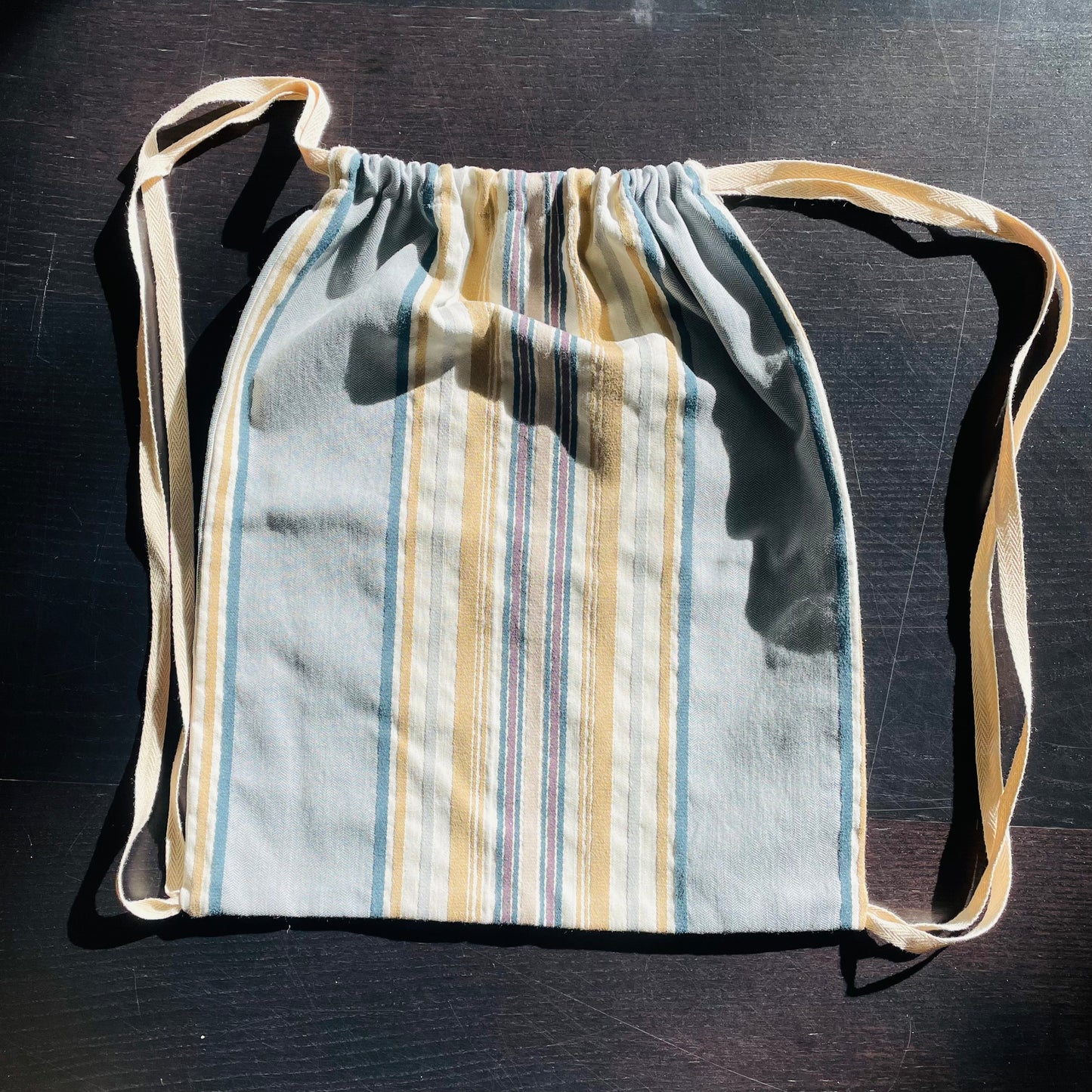 Reusable Canvas Handmade Drawstring Tote Bags_