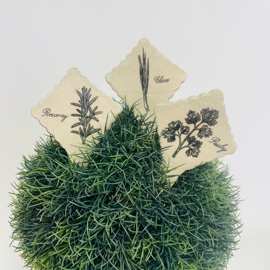 Herb Garden Ceramic Markers_