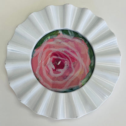 Flower Art in Round Frame_