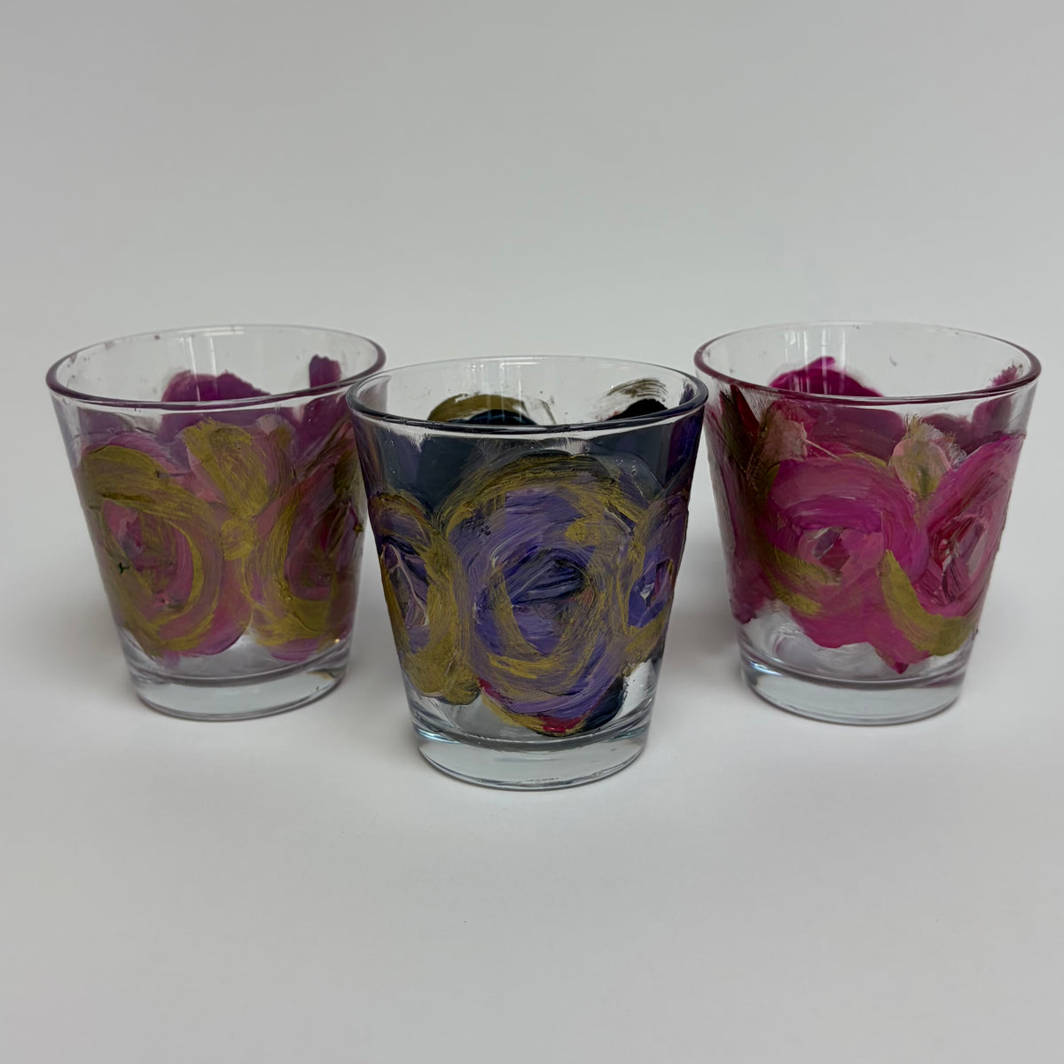 Glass Votives - Tangled garden Art_