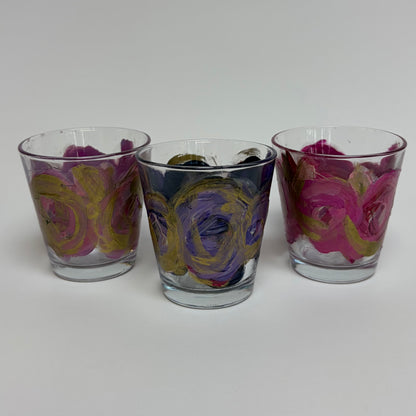 Glass Votives - Tangled garden Art_