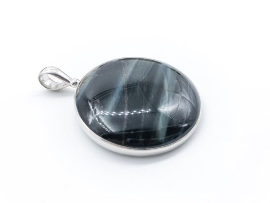 Blue Tiger Iron Pendant Necklace Megankyle_