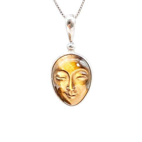 Tiger Eye Moon Goddess Pendant Necklace Megankyle_