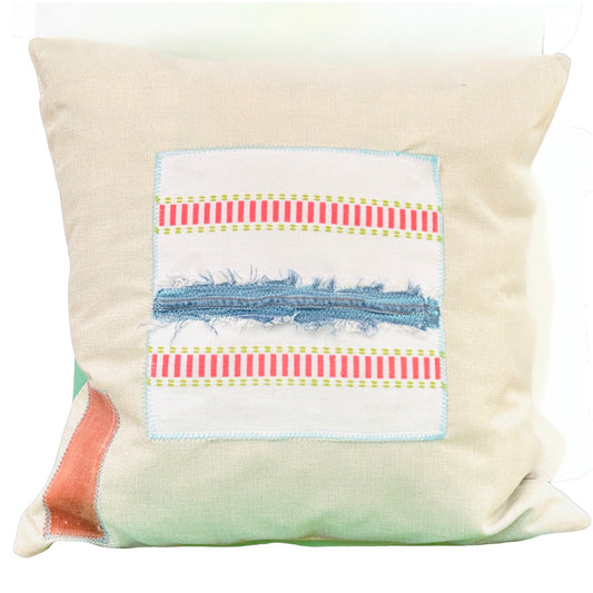 Denim Fringe Decorative Cushion Cover megankyle_