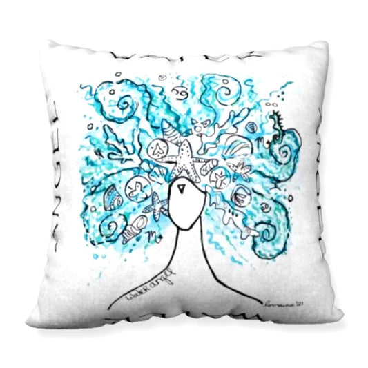 Water Angel Decorative Cushion Cover megankyle_