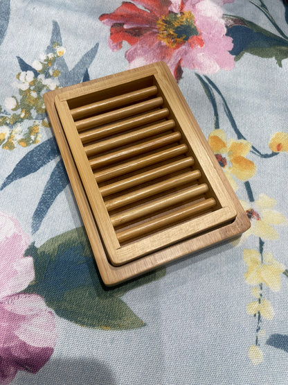 Dual-Layer Bamboo Soap Dish