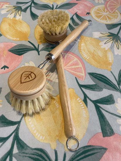 Dish Brush Sisal Long Bamboo Handle