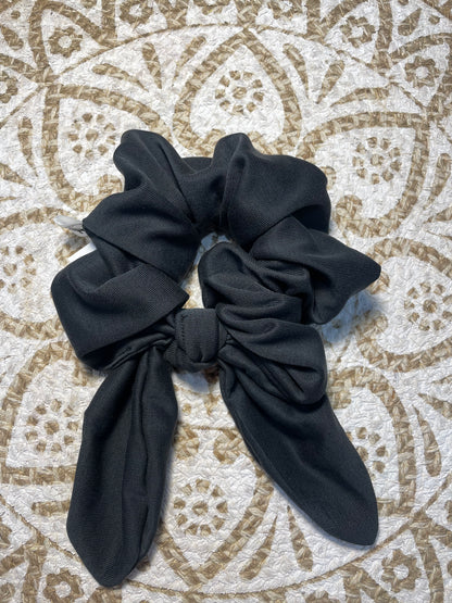 Large Hair Scrunchie With Bow