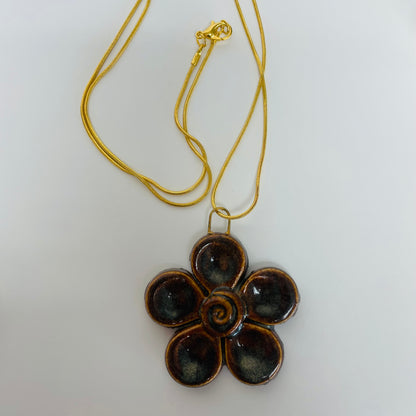 Necklace with Ceramic Pendant - Playful Potter_