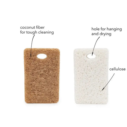 Coconut Shell + Cellulose Scrubber Sponge